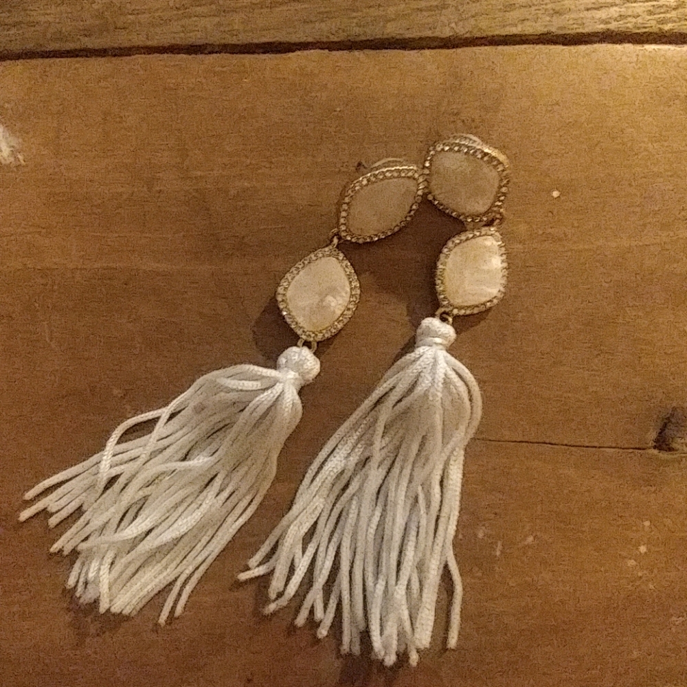 Little bit of sparkle..tassle earrings